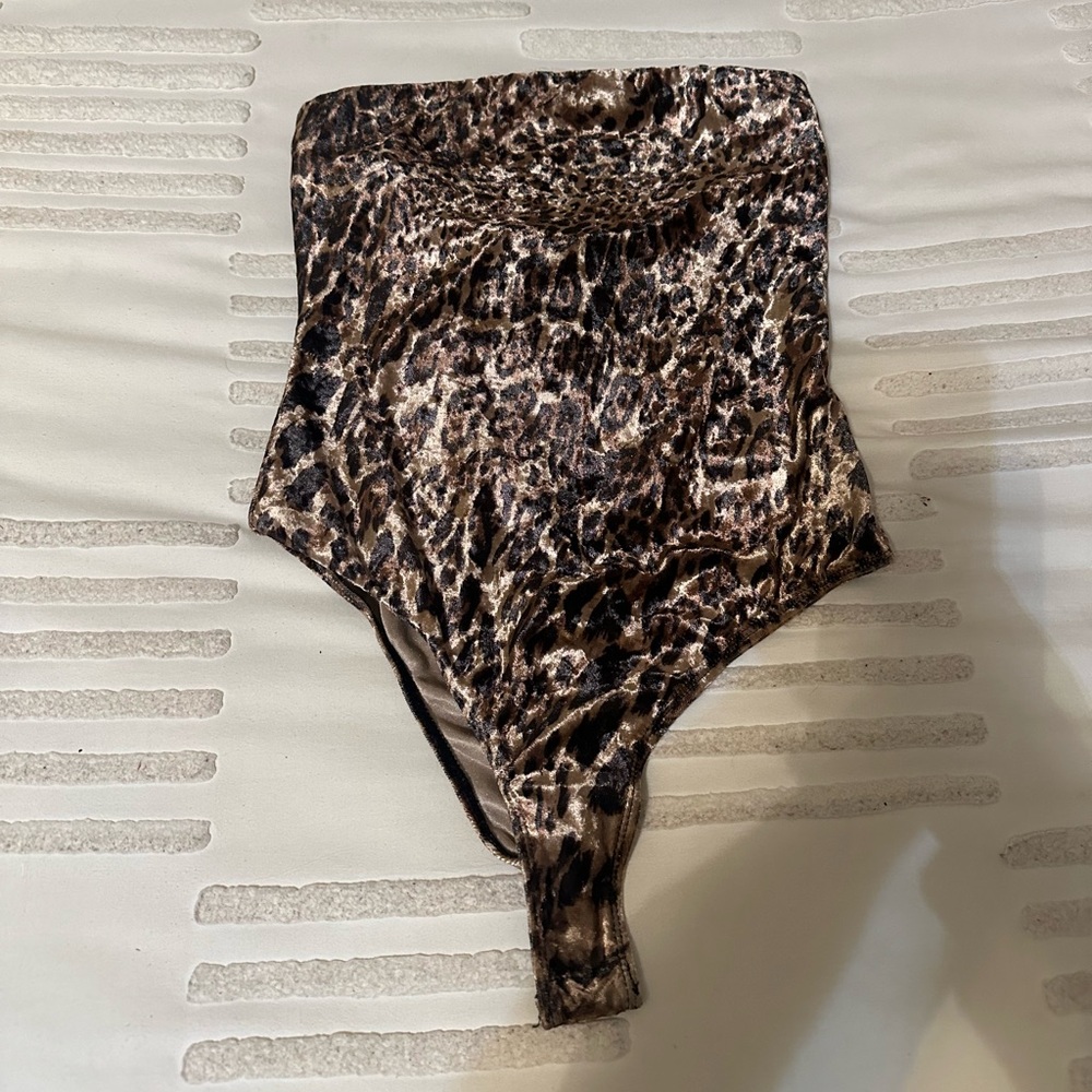 Velvet Cheetah Print Bodysuit